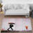 Chic Black and White Geometric Pattern Non Woven Thin Type Printed Rug Ideal for Adding a Touch of Modern Elegance to Your Living Room or Bedroom Decor-1631620325