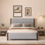 Base de lit tapissier Mid-Century-458173004