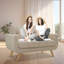 Fauteuil d'appoint avec revêtement en lin Janeil-498589571