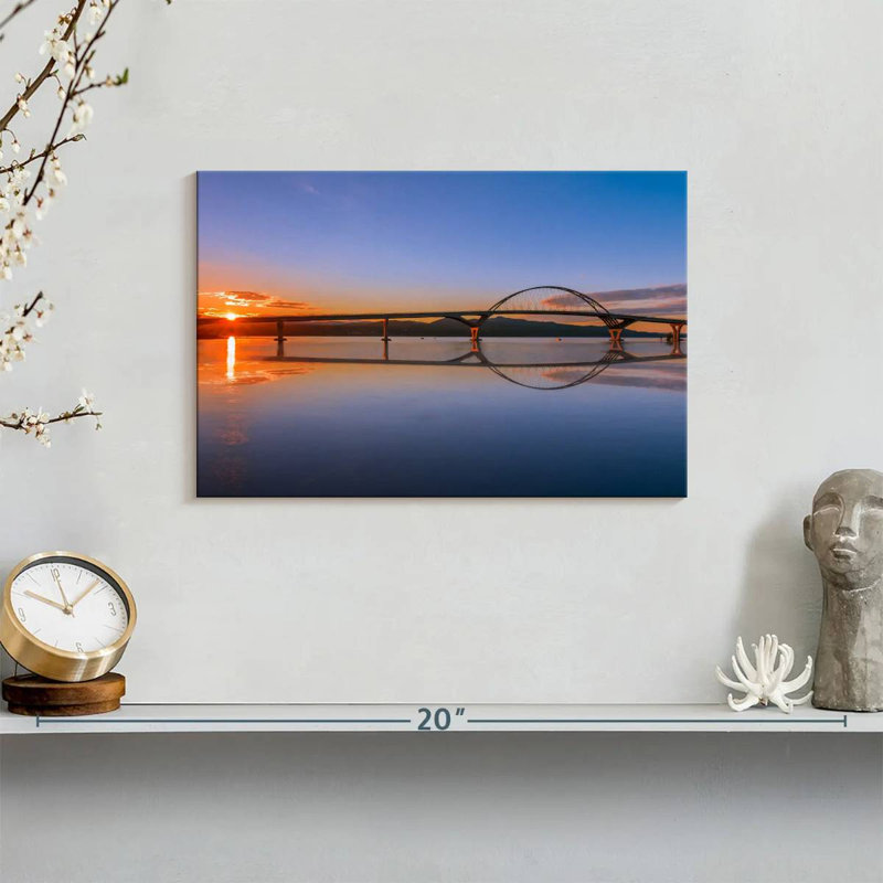 Alvord Lake Champlain Bridge Reflection