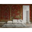 Papier peint chinois Pavillon de pagodes sur fond rouge-343866865-343866828