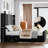 Velvet Upholstered Wingback Platform Bed-1004497209-1004497204