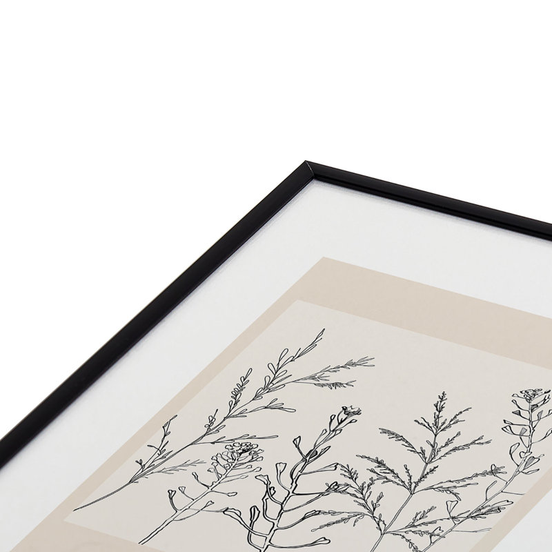 " Minimalist Grass ", Black, 10" H x 8" W