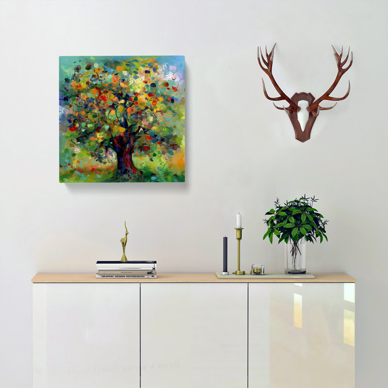 Apple Tree Expressionism - No Frame Print, 35cm H x 35cm W x 3cm D