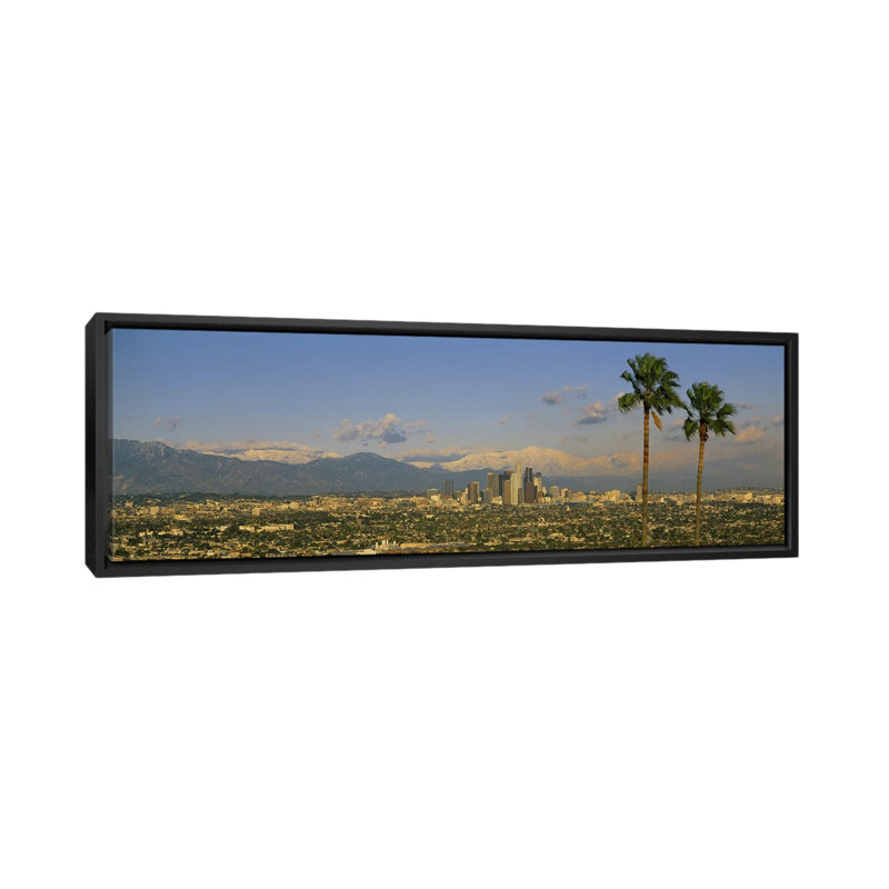 « los angeles ca », reproduction de photo sur toile tendue, H 9 po x l 12 po x P 36 po, Toile avec cadre noir