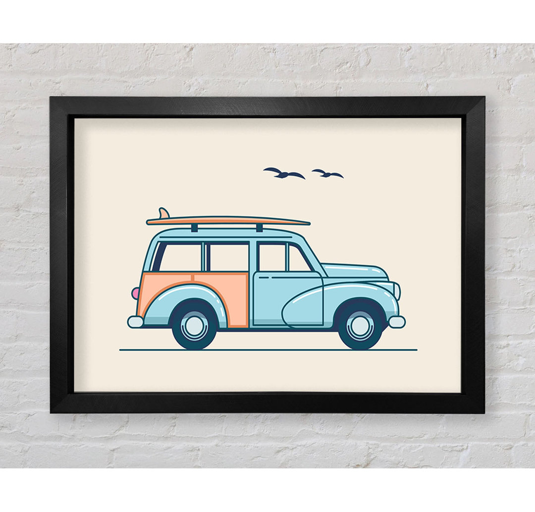 Morris Minor Traveller Gerahmter Druck Wandkunst