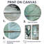 «Boho Wood Texture Feather», reproduction d'art sur toile, art mural bohème vert 2 pièces-901935908-901935935-901935929