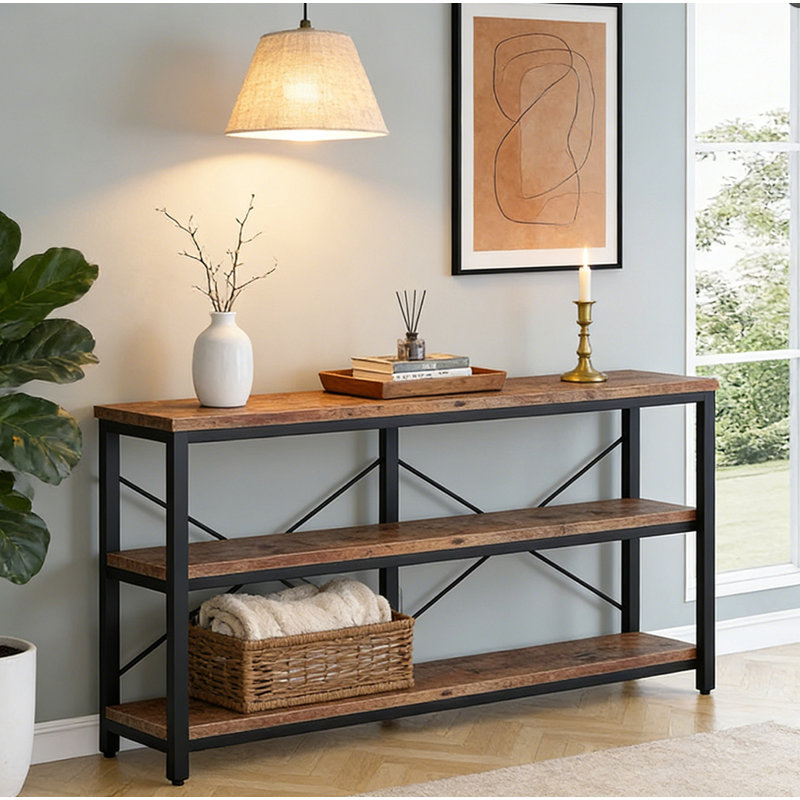 Minimalist Sofa Table Behind Couch For Entryway, Hallway, Living Room, Home Office