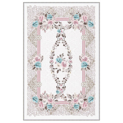 Premium Woven Area Rug (1.6 x 2.6 Feet), 100% Polyester, 0.3 in Pile Height | Antibacterial, Non-Slip PVC Dot Underside | Machine Washable, 3D Digital Print | Ideal for Living Room, Bedroom & Entryway Decor