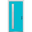 32 po x 80 po Porte de devant simple en fibre de verre noire avec verre givré 1-Lite sur cadre 4-9 / 16 po-99069263-99069261-99069265