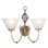 Laticia 2 Light Double Wall Light Scone with Alabaster Glass Shade