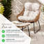 Lailaa Outdoor Large Chair and Footstool for Gardens or Indoor Spaces in Boho Industrial Style-1274193311