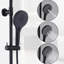 Robinet de douche multifonctionnel avec valve brute