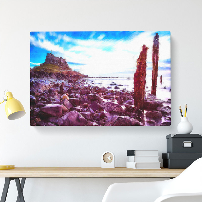 Holy Island In Lindisfarne - Wrapped Canvas, 50cm H x 76cm W x 3cm D
