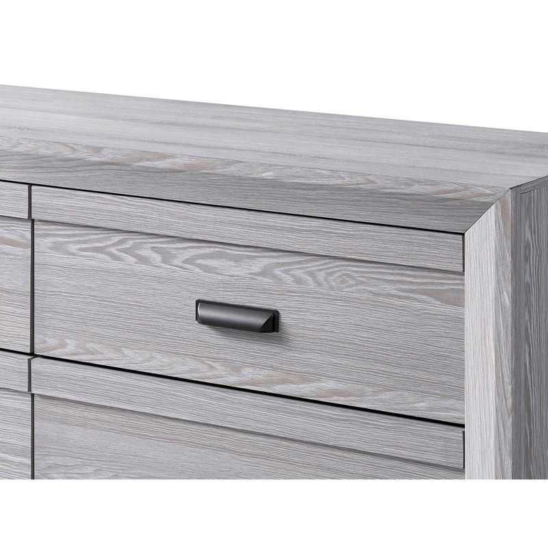 Table de bout 1pc avec deux tiroirs de rangement, Gris