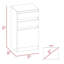 Commode Kamelot avec boîte à bijoux, armoire à une porte, miroir, deux tiroirs - noyer foncé