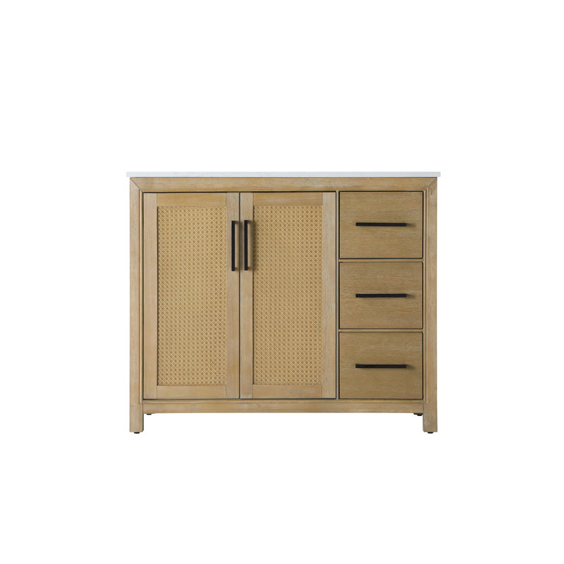 Meuble-lavabo simple 42 po, Lin chêne