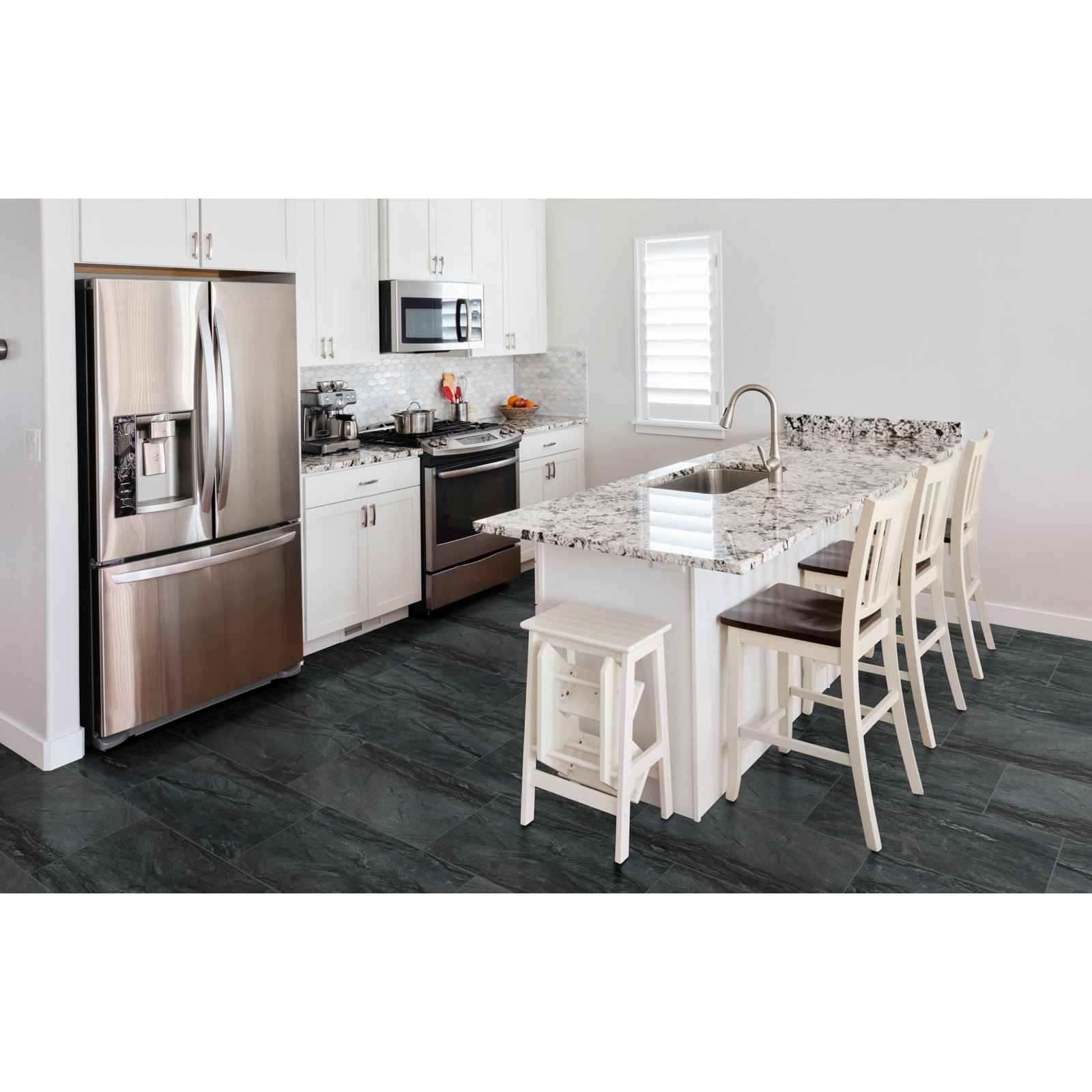 Marnix 24" x 48" Porcelain Stone Look Tile, Cinder