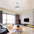 66 Inch Low Profile Ceiling Fan With Dimmable Lights And Smart Remote Control 6 Speed Reversible Noiseless DC Motor For Indoor-1784436909-1784436908