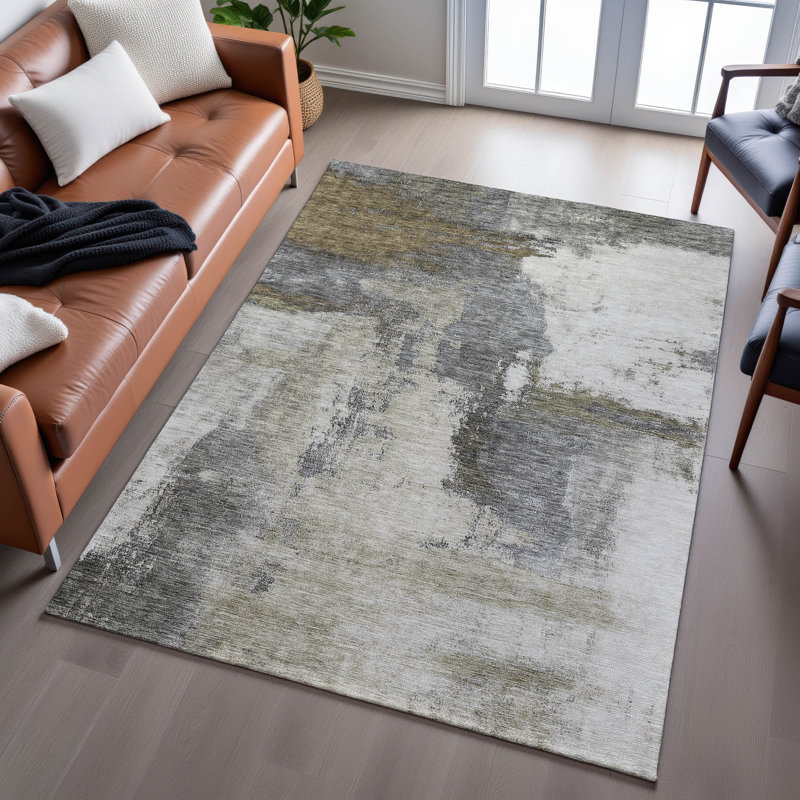 Premium Machine Washable Natoma AMF1068 Modern Rug, Rectangle 10' x 14'