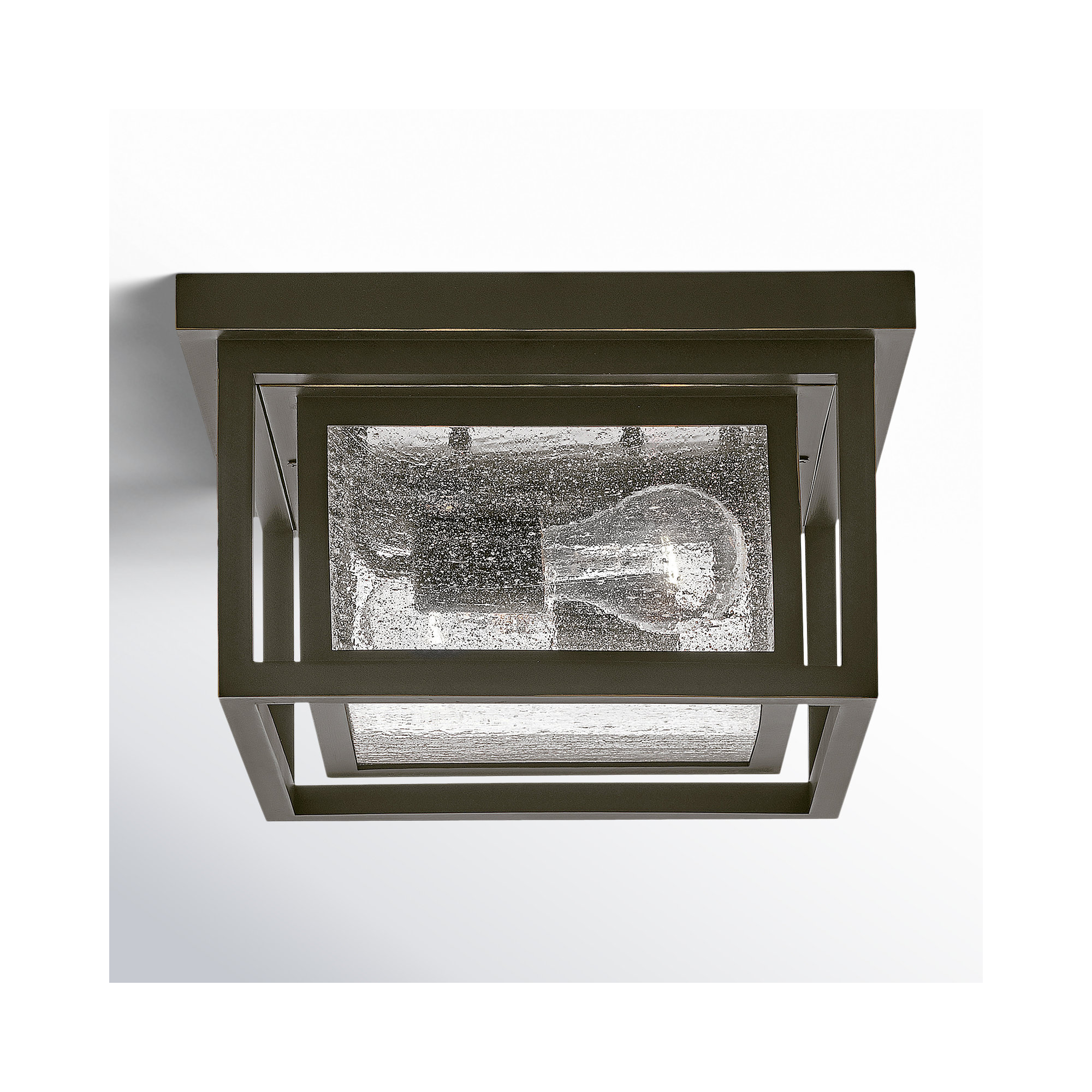 Kirton Square Outdoor Flush Mount, Bronze
