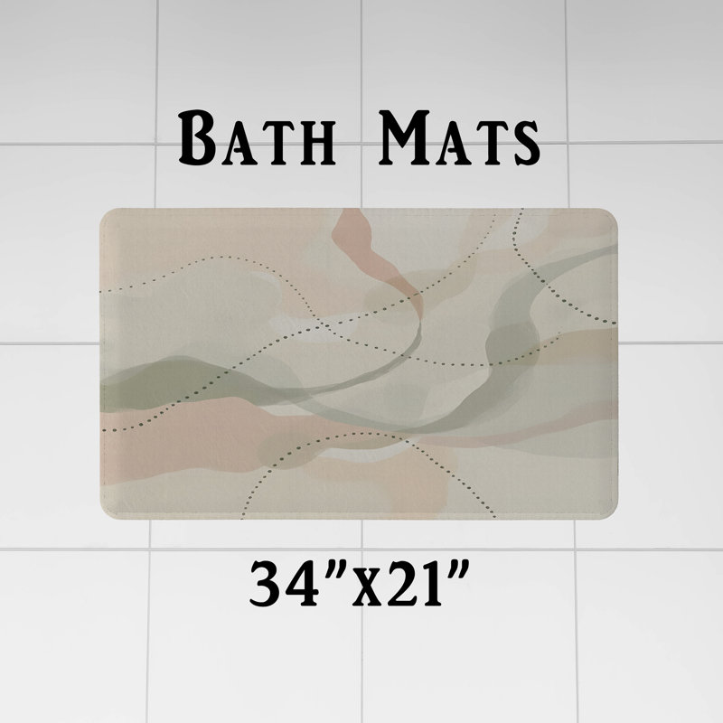 Rideau de douche avec tapis de bain, H 72 po x l 70 po