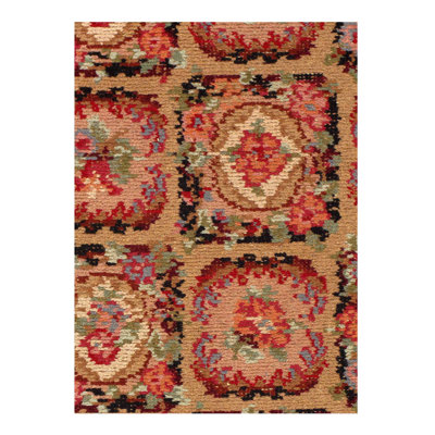 Floral Area Rug in Red