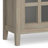 Acadian Solid Wood Transitional Low Storage Cabinet with Glass Doors and Adjustable Shelves-1133608937-1205136826