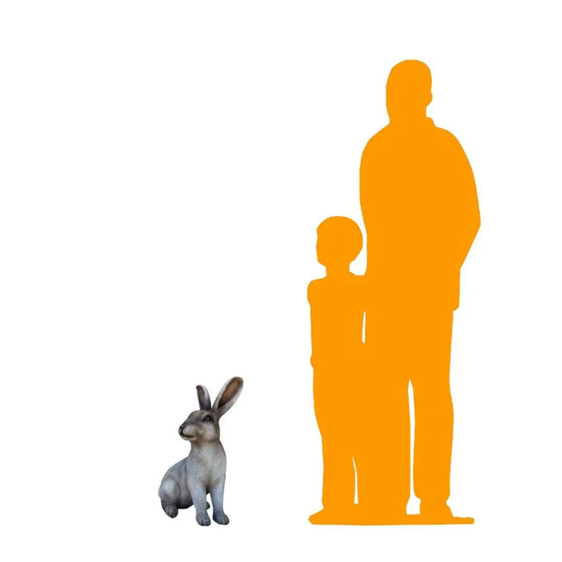 Rosalind Wheeler Rabbit Life Size Statue | Wayfair