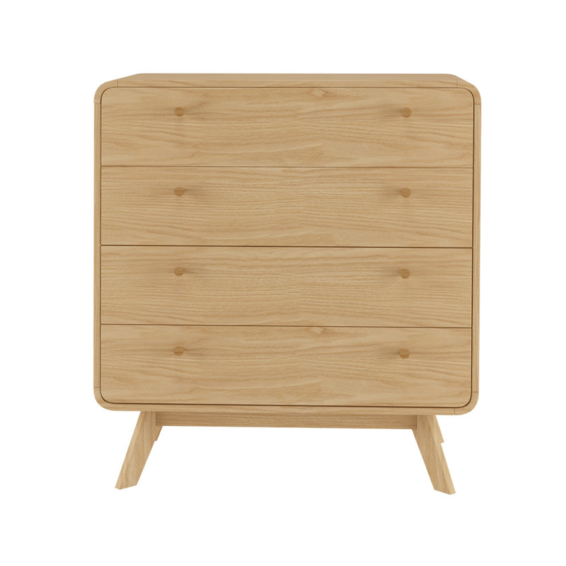 Justine 4 Drawer 80Cm W Chest of Drawers, Oak