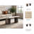 Modern Coffee Table with Travertine Stone Top and Mango Wood Base Glam Accent for Living Room or Office Brown 48"