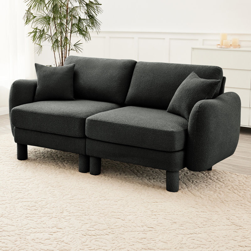 Tissu bouclé gris foncé 2 avec structure et revêtement respirant pour une utilisation quotidienne, Gris foncé
