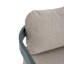 Chaise de patio d'extérieur en aluminium Pula, ensemble de 2, finition noire avec coussin beige-2081810967