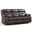 Canapé inclinable manuel en cuir végétalien l 84,6 po avec accoudoirs coussinés Chelliah-129722971