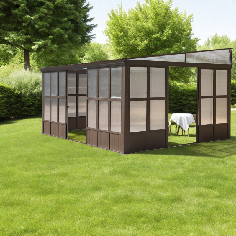 Spacious Modern Aluminum Canopies & Gazebos With Detachable Windows For Garden