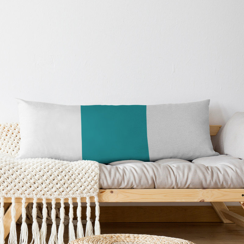 Oreiller de corps en polyester / polyester Arizona Football Stripes, Football Miami, Blanc et turquoise