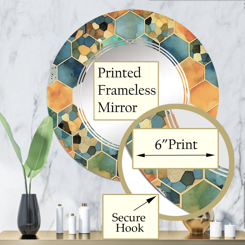 Miroir mural Drongen, 32 po x 32 po