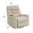 Ivory Leather Aire Power Motion Recliner With Lift, Heating & Massage Function