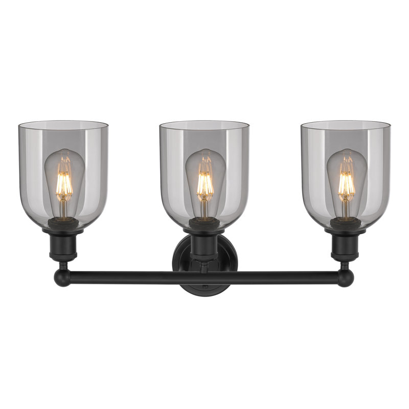 Allysson 3 - Light Dimmable Vanity Light, Light Smoke, Matte Black