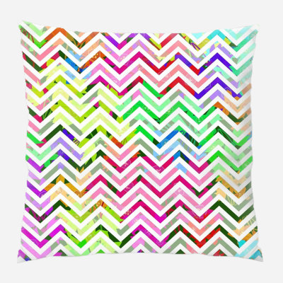 Coussin décoratif à chevrons