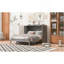 Lit escamotable double avec grands tiroirs, gris-2033876103