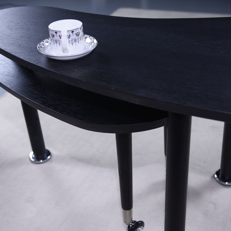 Table basse rotative 47,2 po pour le salon, Noir