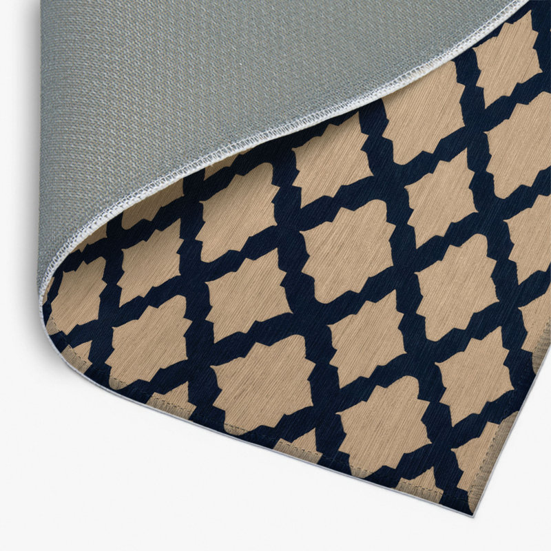 Tapis brun intérieur et extérieur Trellis, Rectangulaire 2 pi x 3 pi