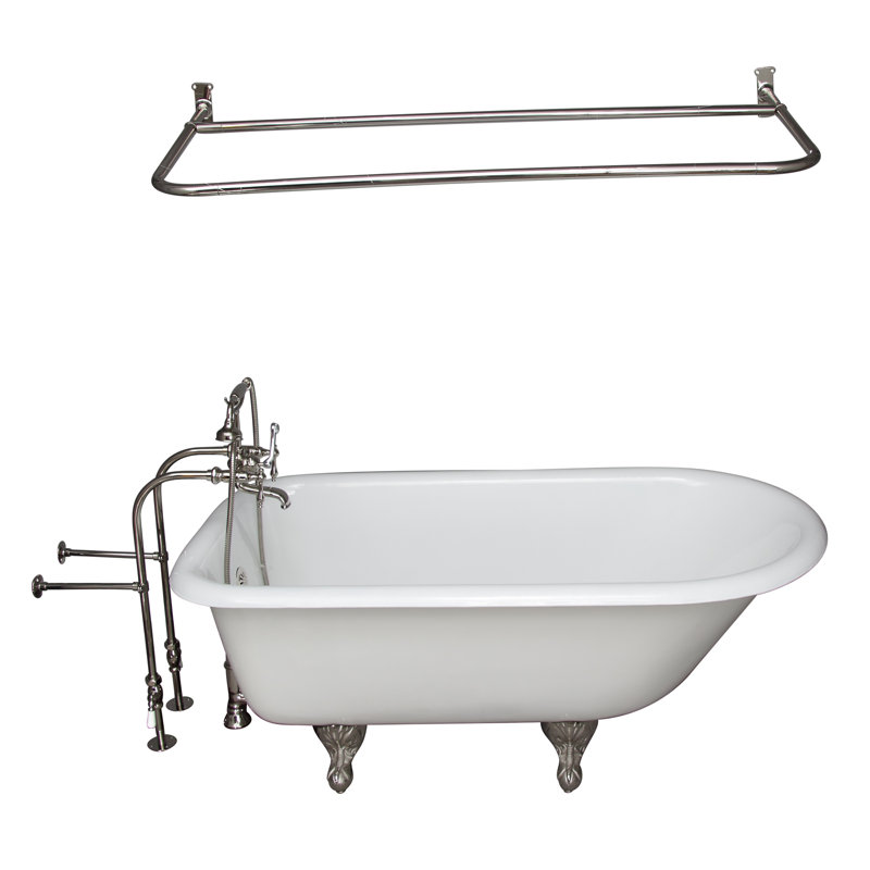 54'' x 30'' Soaking Cast Iron Bathtub, Copper