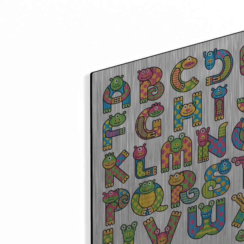 Li'l Monsters of Alphabet Universe 'par Ron Magnes, art mural en métal, H 16 po x l 12 po