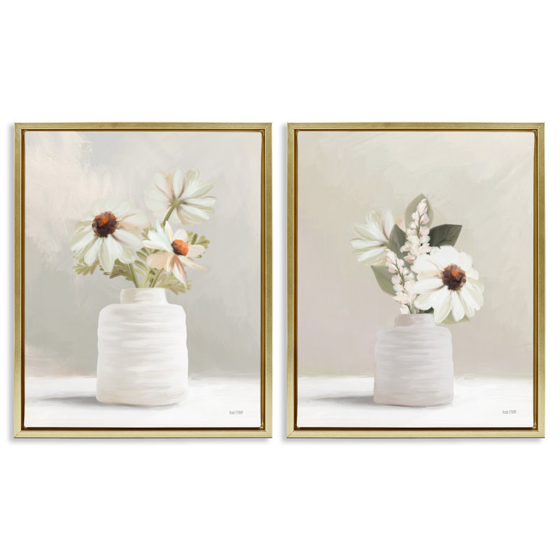 Ensemble de 2 vases flottants encadrés simplement élégants par House Fenway, H 31 po x l 25 po