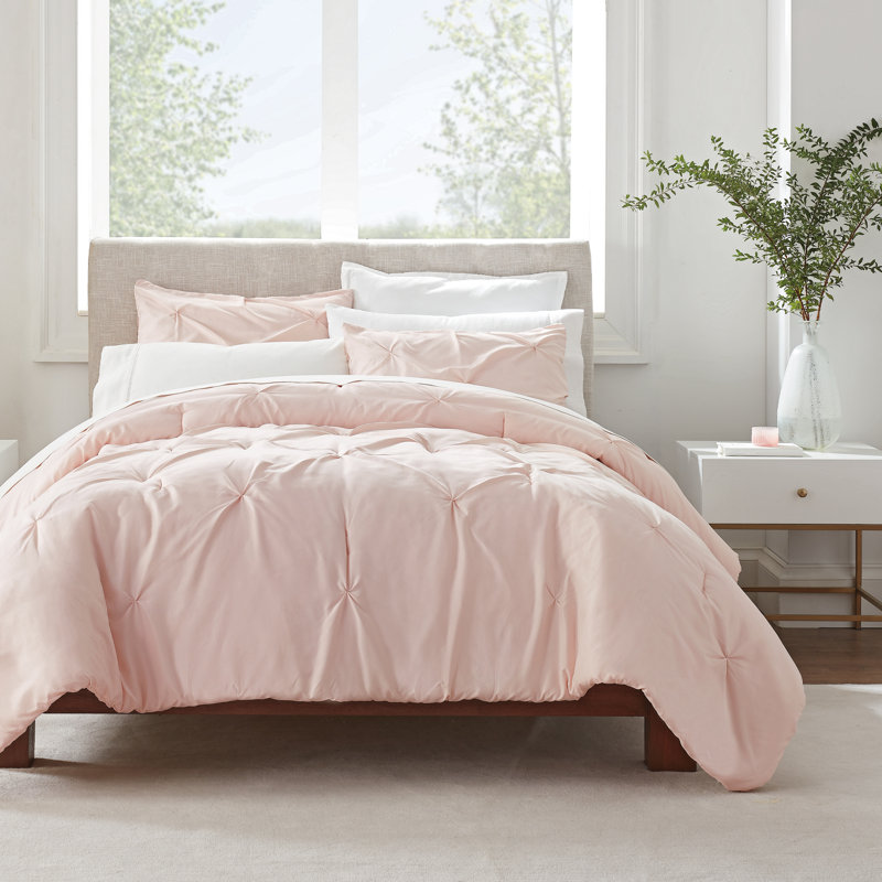 Blush Twin Microfiber Bed in a Bag Set