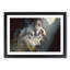 Wolf Under the Moon in Abstract - Picture Frame Painting Print-55612641-55612642