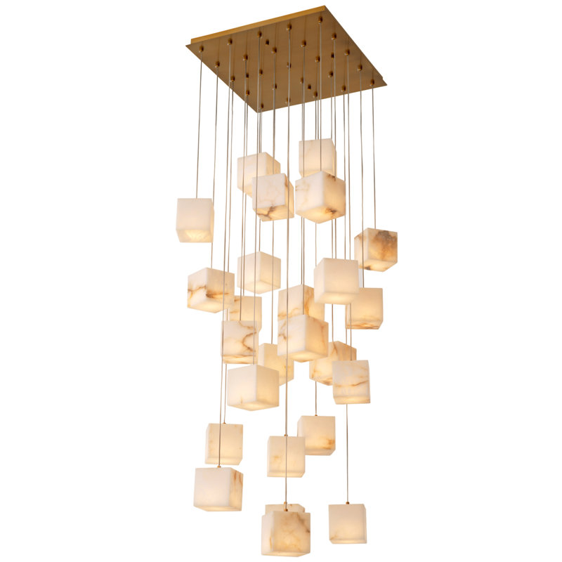 Chandelier Duboce Antique Brass Finish - Lamp
