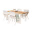 Navya 4 - Person Teak Solid Wood Patio Dining Set Extendable Rectangular Table